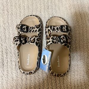 Leopard Print Cloud Sandals